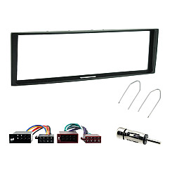 Renault Clio , Megane Black Single Din Fascia Panel Wiring Adaptor Removal Keys Fitting Kit Renault Clio , Megane Black Single Din Fascia Panel Wiring Adaptor Removal Keys Fitting Kit