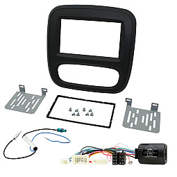 Renault Trafic 2013 - 2015 Black Double Din Car Stereo Fascia Steering Antenna Kit Renault Trafic 2013 - 2015 Black Double Din Car Stereo Fascia Steering Antenna Kit
