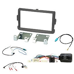Renault Master 2010 - 2019 With TYPE8 Stereo Double Din Fascia / Steering / FM, DAB Antenna Fitting Kit