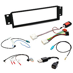 Nissan Primastar 2022> Single Din Matt Black Fascia, Steering, FM, DAB, USB Retention Fitting Kit