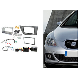 CTKST07 Seat Leon 2005 - 2012 Dark Grey Double Din Car Stereo Fascia Fitting Kit CTKST07 Seat Leon 2005 - 2012 Dark Grey Double Din Car Stereo Fascia Fitting Kit
