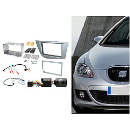 CTKST08 Seat Leon 2005 - 2012 Galena Silver Double Din Car Stereo Fascia Fitting Kit CTKST08 Seat Leon 2005 - 2012 Galena Silver Double Din Car Stereo Fascia Fitting Kit