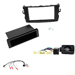 Toyota Auris 2007-2013 Single / Double Din Car CD Stereo Fitting Kit, Fascia & Stalk Control Toyota Auris 2007-2013 Single / Double Din Car CD Stereo Fitting Kit, Fascia & Stalk Control