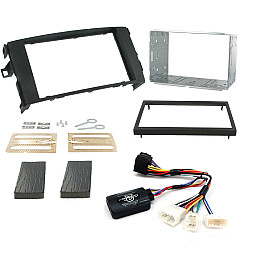 Toyota Auris 2007-2013  Double Din Stereo Fitting Kit, Fascia & Steering Stalk Control Black Toyota Auris 2007-2013  Double Din Stereo Fitting Kit, Fascia & Steering Stalk Control Black