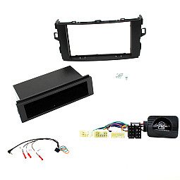 Toyota Auris 2007-2013 Car Stereo Fitting Kit, Fascia & Steering Stalk Control Black Toyota Auris 2007-2013 Car Stereo Fitting Kit, Fascia & Steering Stalk Control Black