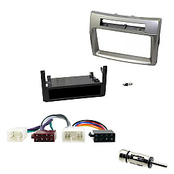 Toyota Corolla Verso 2004 - 2007 Silver Single Din Fascia Fitting Kit Toyota Corolla Verso 2004 - 2007 Silver Single Din Fascia Fitting Kit