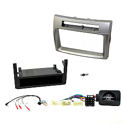Toyota Corolla Verso 2004 - 2007 Single Din Stereo Silver Fascia Steering Control Fitting kit Toyota Corolla Verso 2004 - 2007 Single Din Stereo Silver Fascia Steering Control Fitting kit