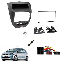 Toyota Aygo 2005 - 2014 Double Din Fascia / Wiring / Antenna Adaptor Kit Toyota Aygo 2005 - 2014 Double Din Fascia / Wiring / Antenna Adaptor Kit