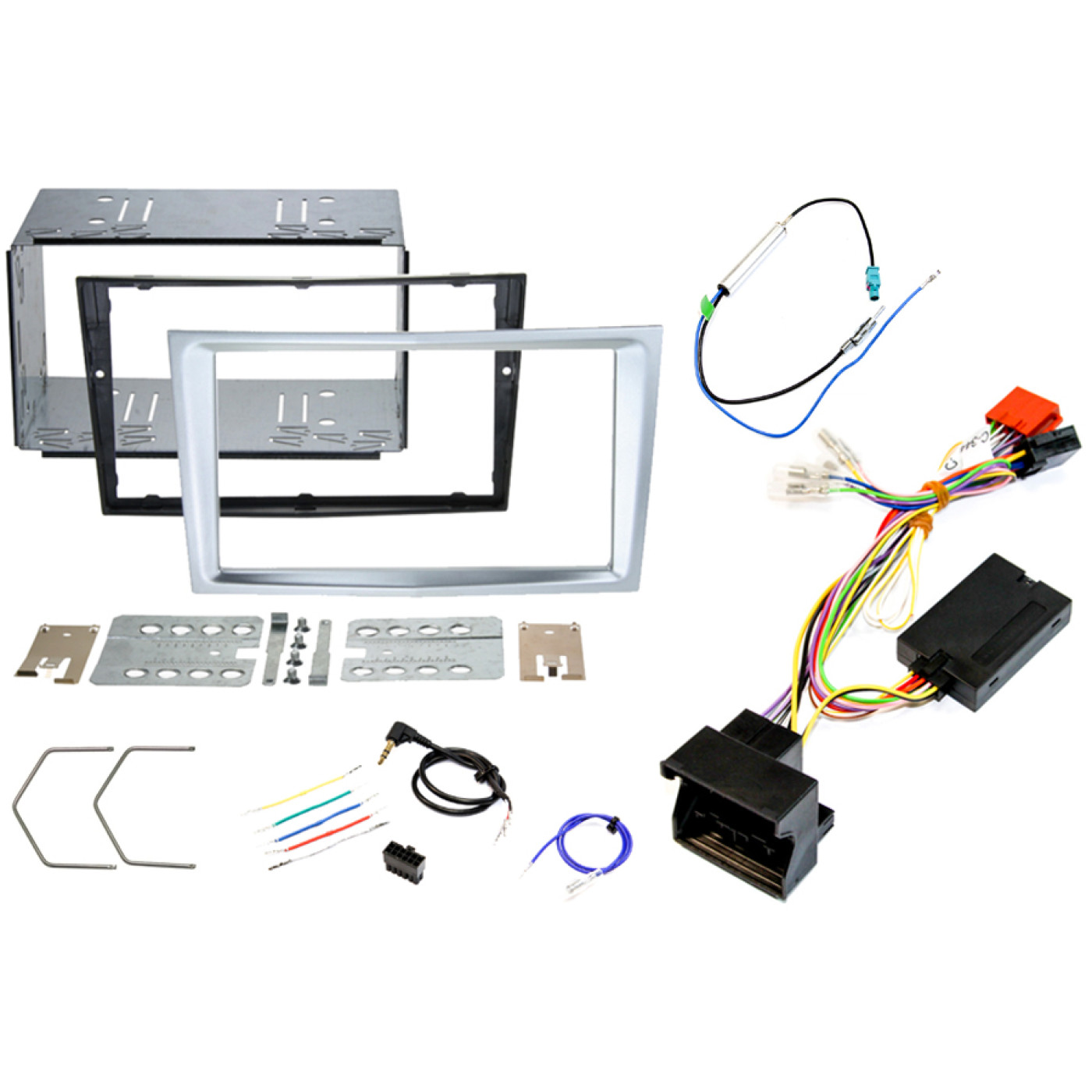 InCarTec FK 8412 C Vauxhall Corsa D Silver Double Din Stereo
