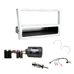 Vauxhall Agila, Omega, Vectra Car CD Stereo Fitting Kit, Silver Fascia, Steering Stalk Control Vauxhall Agila, Omega, Vectra Car CD Stereo Fitting Kit, Silver Fascia, Steering Stalk Control