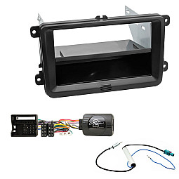 VW Transporter 2008> Double Din Car CD Stereo Fitting Kit, Fascia, Can-Bus Steering Control