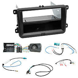 VW T6 2015 - 2019 Single/Double Din Fascia Steering DAB USB Fitting Kit VW T6 2015 - 2019 Single/Double Din Fascia Steering DAB USB Fitting Kit