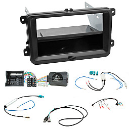 VW Caddy 2016 - 2020 Single/Double Din Fascia Steering DAB USB Fitting Kit