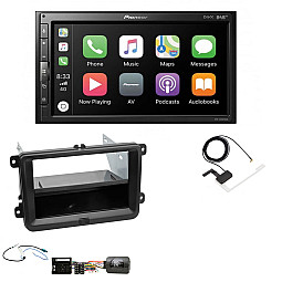Pioneer SPH-EVO62DAB 6.8" CarPlay Android Auto BT DAB Stereo Upgrade Kit for VW