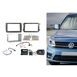 CTKVW16 VW Beetle, Caddy, Jetta, Sharan, T-6, Tiguan Double Din Car Stereo Fitting Kit Grey CTKVW16 VW Beetle, Caddy, Jetta, Sharan, T-6, Tiguan Double Din Car Stereo Fitting Kit Grey