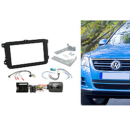 CTKVW19 VW EOS, Fusca, Golf, Jetta Black Double Din Car Stereo Fascia Fitting Kit CTKVW19 VW EOS, Fusca, Golf, Jetta Black Double Din Car Stereo Fascia Fitting Kit