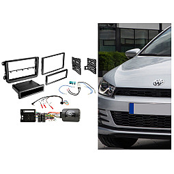 CTKVW22 Volkswagen Matt Black Single / Double Din Car Stereo Fascia Fitting Kit