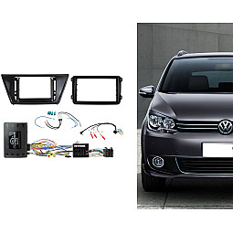 Connects2 CTKVW48 VW Touran 2016> Double Din Car Stereo Fascia Fitting Kit Connects2 CTKVW48 VW Touran 2016> Double Din Car Stereo Fascia Fitting Kit