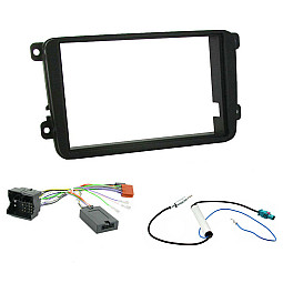 VW Caddy, EOS, Golf, Jetta, Passat, Touran Double Din Car CD Stereo Fitting Kit, Fascia Stalk, Aerial