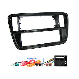 VW UP 2011-2017 Single Din Car Stereo Fascia, Wiring ISO Fitting Kit VW UP 2011-2017 Single Din Car Stereo Fascia, Wiring ISO Fitting Kit