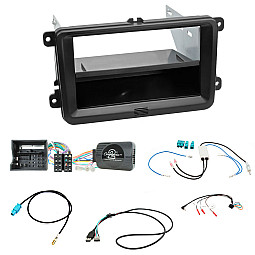 VW T6 2015 - 2019 Single/Double Din Fascia Steering DAB USB Fitting Kit