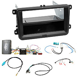 VW Caddy 2015-2020 Single / Double Din Fascia Steering Optical Parking Sensor DAB USB Fitting Kit