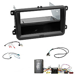 VW T6 Single / Double Din Car Stereo Fascia Antenna Fitting kit with Infodapter and USB Socket VW T6 Single / Double Din Car Stereo Fascia Antenna Fitting kit with Infodapter and USB Socket
