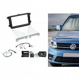 VW Caddy, Polo,T6 Quadlock to ISO radio adapter harness with CANbus ig