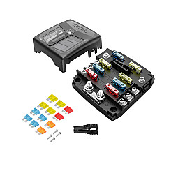 InCarTec 10-AF6 RECOIL 6-Way (ATC/ATO) Fuse Box (POWER ONLY) InCarTec 10-AF6 RECOIL 6-Way (ATC/ATO) Fuse Box (POWER ONLY)