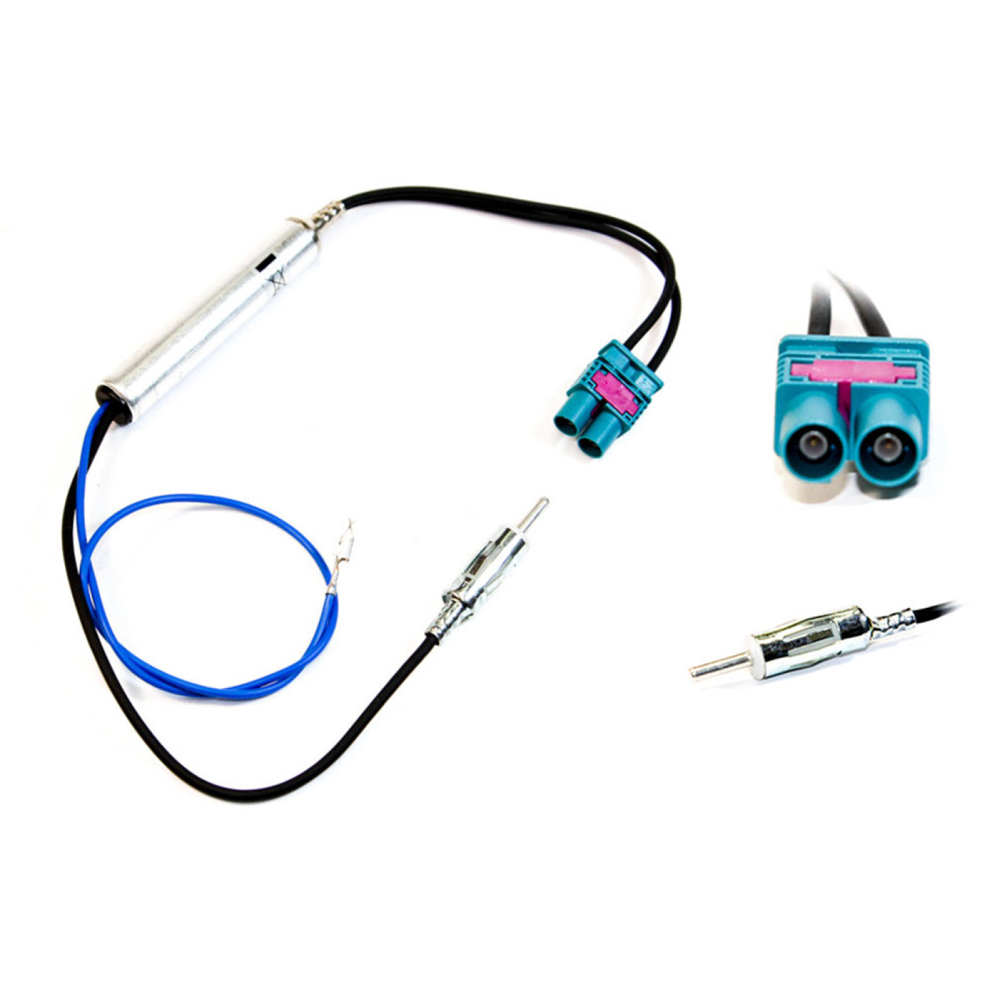 InCarTec 21139 Seat Double Fakra to Male Din Antenna Adaptor