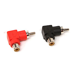 InCarTec 32-104 Male to Female Right Angled RCA phono Adaptors (PAIR)