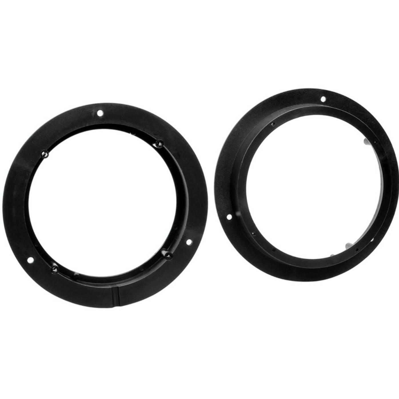 Worgeous 8pcs Universal Car Speaker Adapter Rings For Speakers Plastic Spacer Rings For Front Rear Door Speaker Black Mounting Adaptor