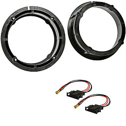 Skoda 165mm Front or Rear Doors Speaker Adaptor Rings With Speaker Adaptor Plugs Skoda 165mm Front or Rear Doors Speaker Adaptor Rings With Speaker Adaptor Plugs