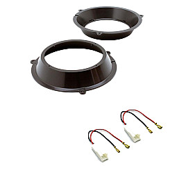 Fiat Panda 2003 - 2012 165mm 17cm Front Door Speaker Adaptor With Plugs Fiat Panda 2003 - 2012 165mm 17cm Front Door Speaker Adaptor With Plugs
