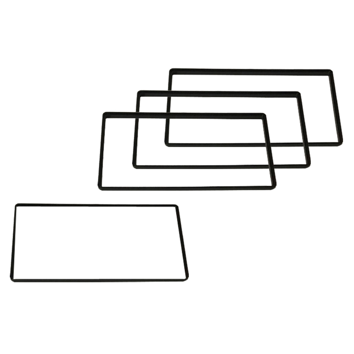 InCarTec 50062 Double Din Car Audio Radio Spacer Trim Set