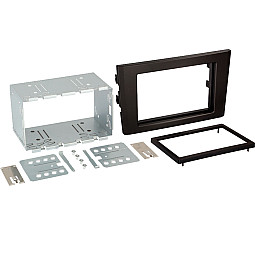 InCarTec 50-860 Volvo XC90 Double Din Car Audio Fascia Cage Kit (MATT BLACK)