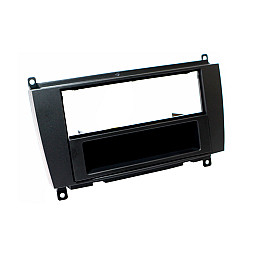 InCarTec 50-258 Mercedes CLK 2005-2009 Single Din Car Audio Fascia with Pocket (MATT BLACK)