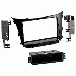 InCarTec 50-578 Hyundai i30 (with OEM navigation) Single/Double Din Car Audio Fascia Panel (GLOSS BLACK)