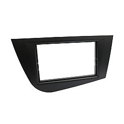 InCarTec 50-684 Seat Leon Mk2 (2005-2012) Double Din Car Audio Fascia Adaptor Panel (MATT BLACK)