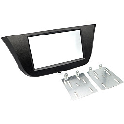 InCarTec 50-944 Iveco Daily Double Din (FLUSH FIT) Radio Fascia Adaptor Panel (MATT BLACK)
