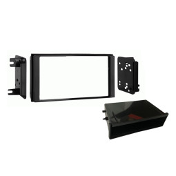 InCarTec 50-727S Subaru Single / Double Din Car Stereo Fascia Adaptor Panel (MATT BLACK)