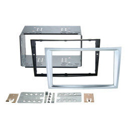 InCarTec 50-841/2 Vauxhall Double Din Car Audio Fascia Radio Cage Adaptor kit (MATT CHROME/ SILVER) InCarTec 50-841/2 Vauxhall Double Din Car Audio Fascia Radio Cage Adaptor kit (MATT CHROME/ SILVER)