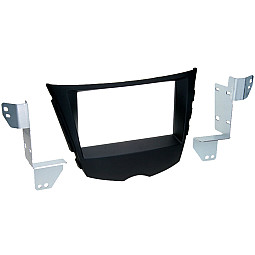 InCarTec 50-904 Hyundai Veloster MANUAL AIR CON Double Din Car Audio Fascia Adaptor (MATT BLACK)