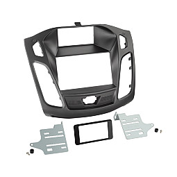 InCarTec 50-893 Ford Focus Mk3 (2011-2015) Double Din Car Audio Fascia Adaptor Panel (MATT  BLACK)