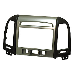 InCarTec 50-977 Hyundai Santa Fe Double Din Car Audio Fascia Adaptor (MATT BLACK/ SILVER)