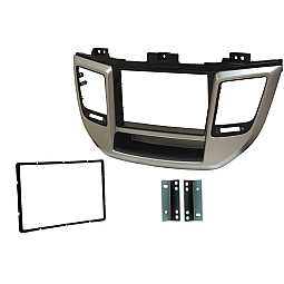 CT23HY51 Hyundai Tucson 2015-2019 Silver Double Din Car Stereo Fascia Adaptor CT23HY51 Hyundai Tucson 2015-2019 Silver Double Din Car Stereo Fascia Adaptor
