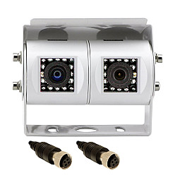 InCarTec CVC-UNI-330 White Dual Lens Rear View Heavy Duty Camera With Adjustable Bracket NTSC InCarTec CVC-UNI-330 White Dual Lens Rear View Heavy Duty Camera With Adjustable Bracket NTSC