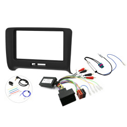 Audi TT 8J (AMPLIFIED SYSTEMS) Double Din Car Stereo Upgrade Fitting Kit (WITH STEERING CONTROLS)