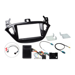 InCarTec FK-925-SWC Vauxhall / Opel Piano Black Double Din Stereo Fitting Kit (BT 3.0 CD Systems)
