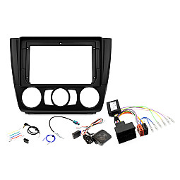 BMW 1 Series E81, E82, E87, E88 9" Perfect Fit Kit with Steering Controls / PDC Retention (MANUAL AIR CON) BMW 1 Series E81, E82, E87, E88 9" Perfect Fit Kit with Steering Controls / PDC Retention (MANUAL AIR CON)